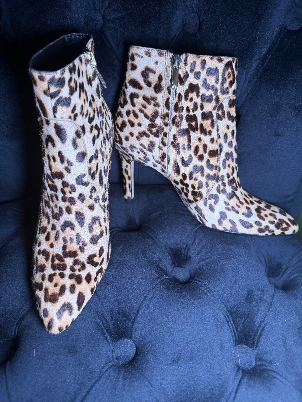 Leopard Booties with Heels